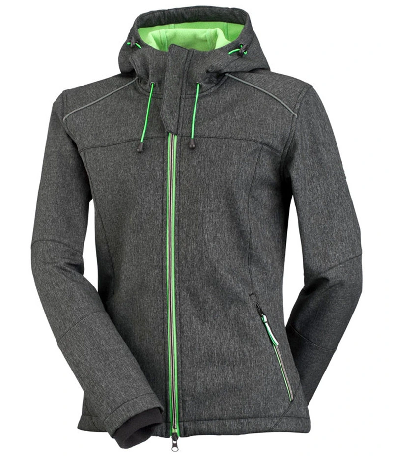 Wind Resistant Hooded Soft Shell Jacket for Sale